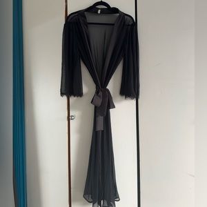 Black lace cover up lingerie